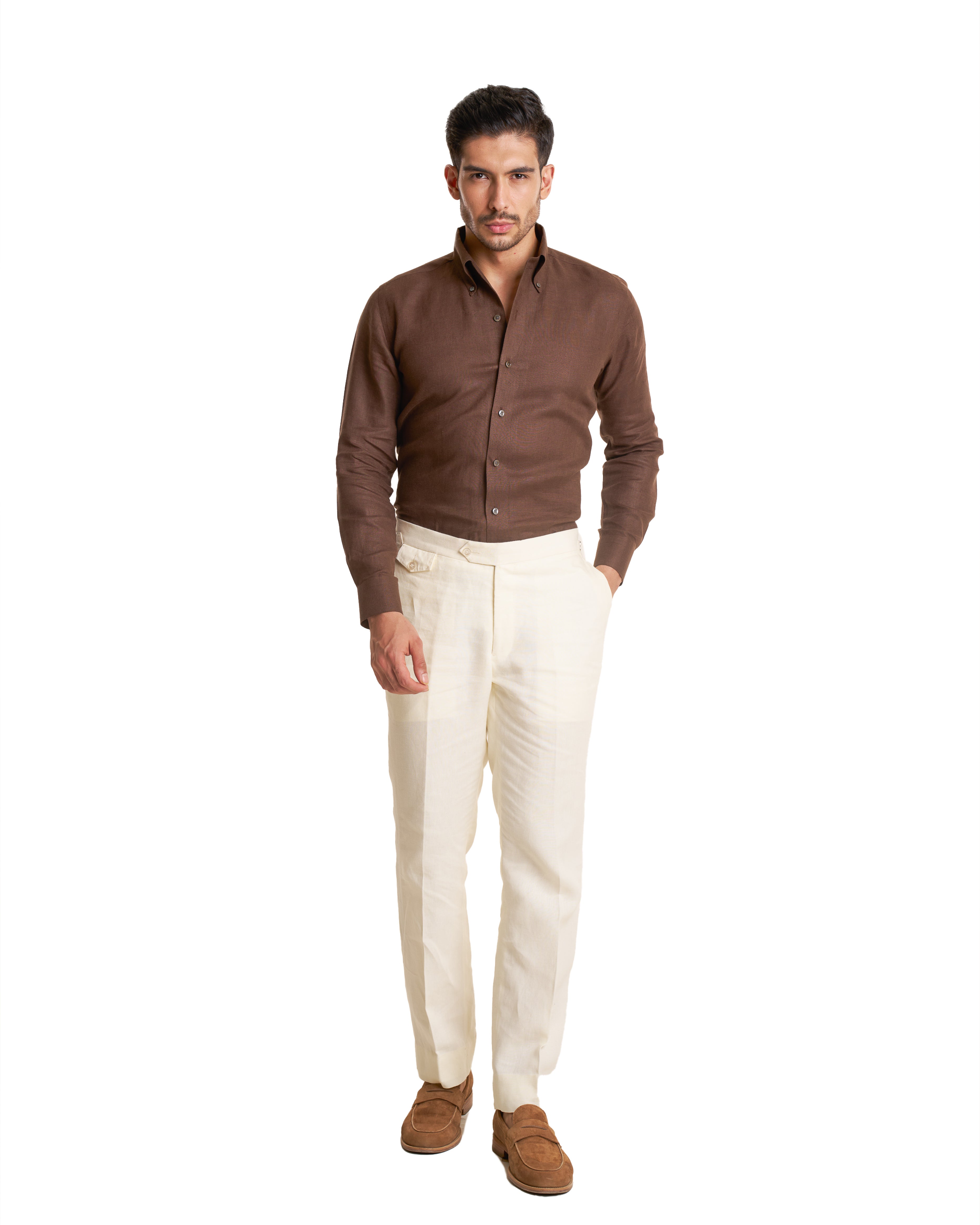 La chemise à boutons en lin irlandais