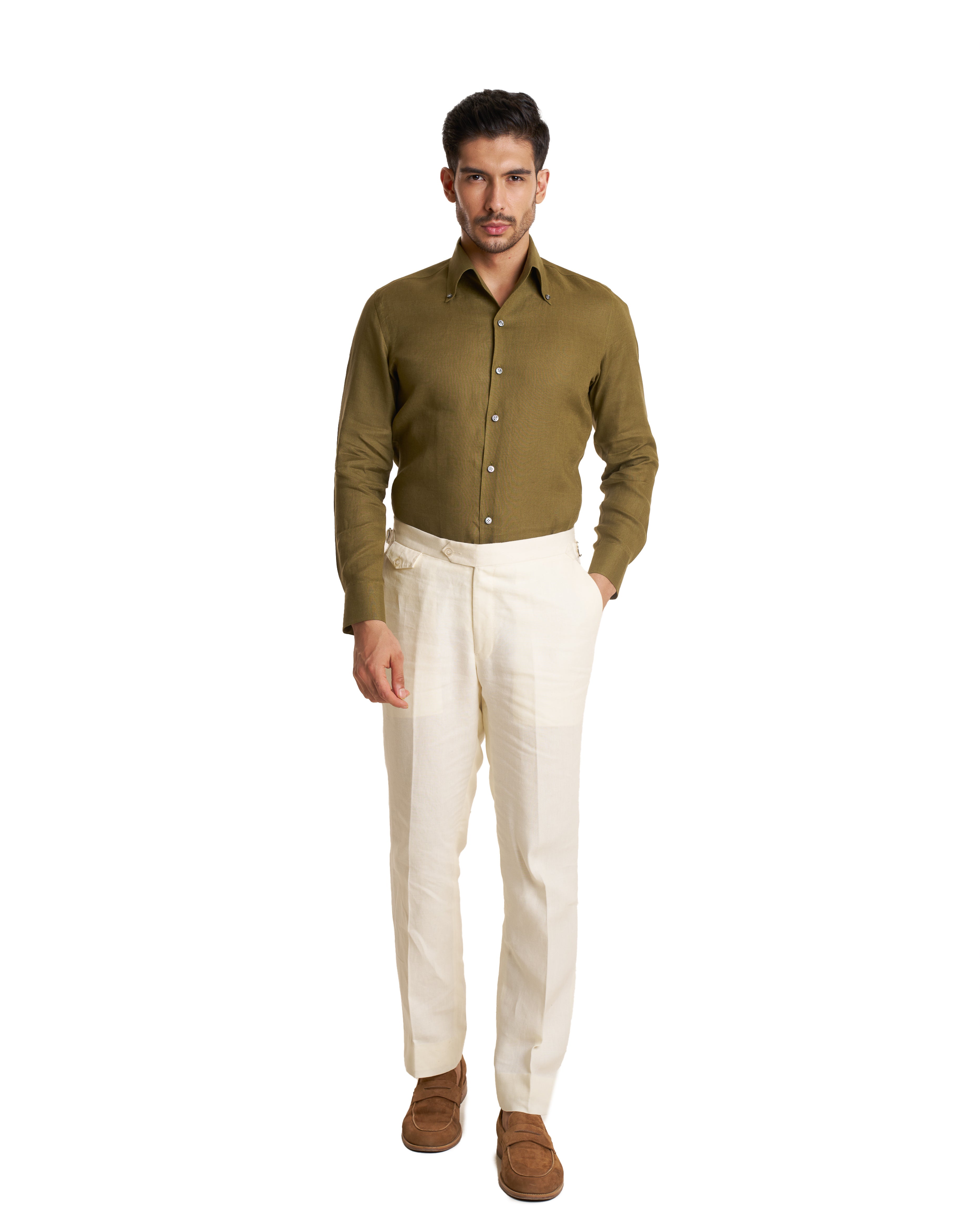 La chemise à boutons en lin irlandais