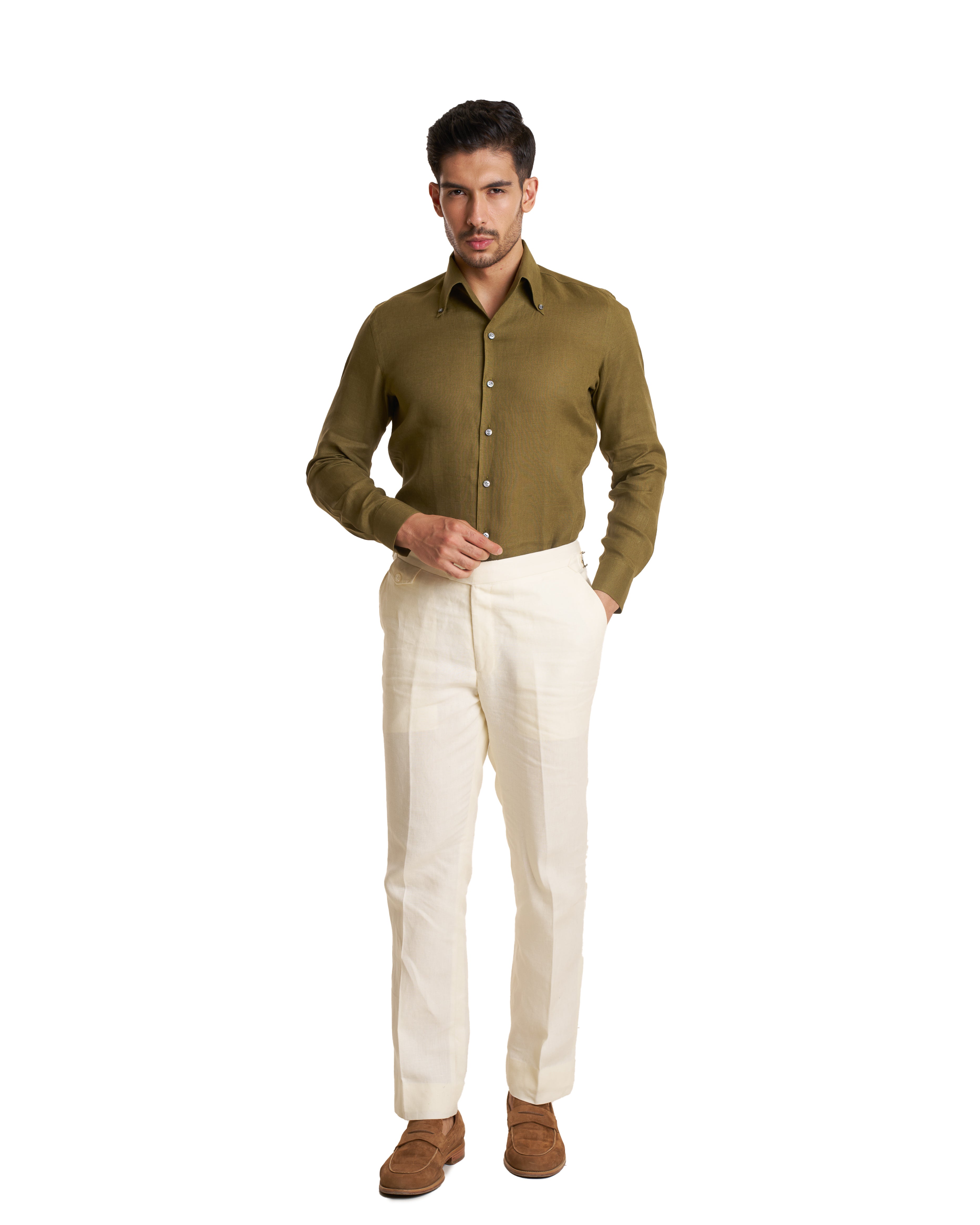 La chemise à boutons en lin irlandais