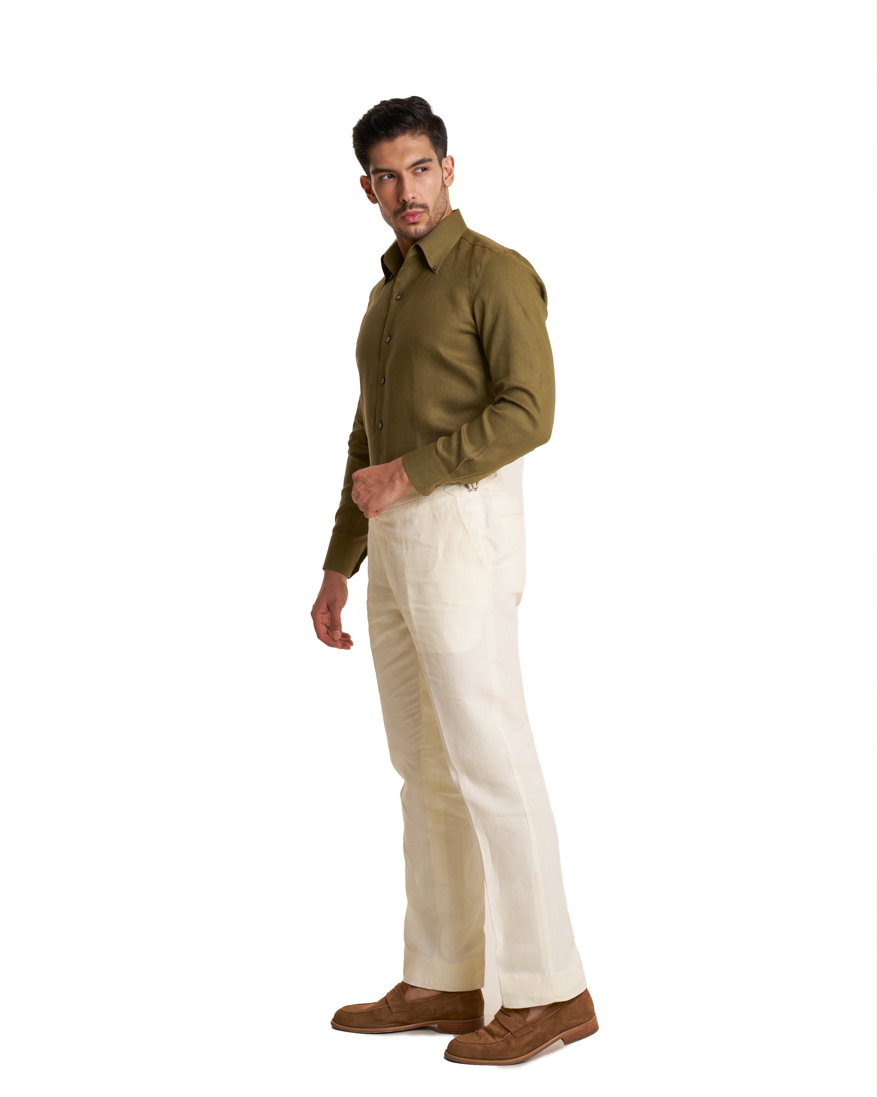 La chemise à boutons en lin irlandais