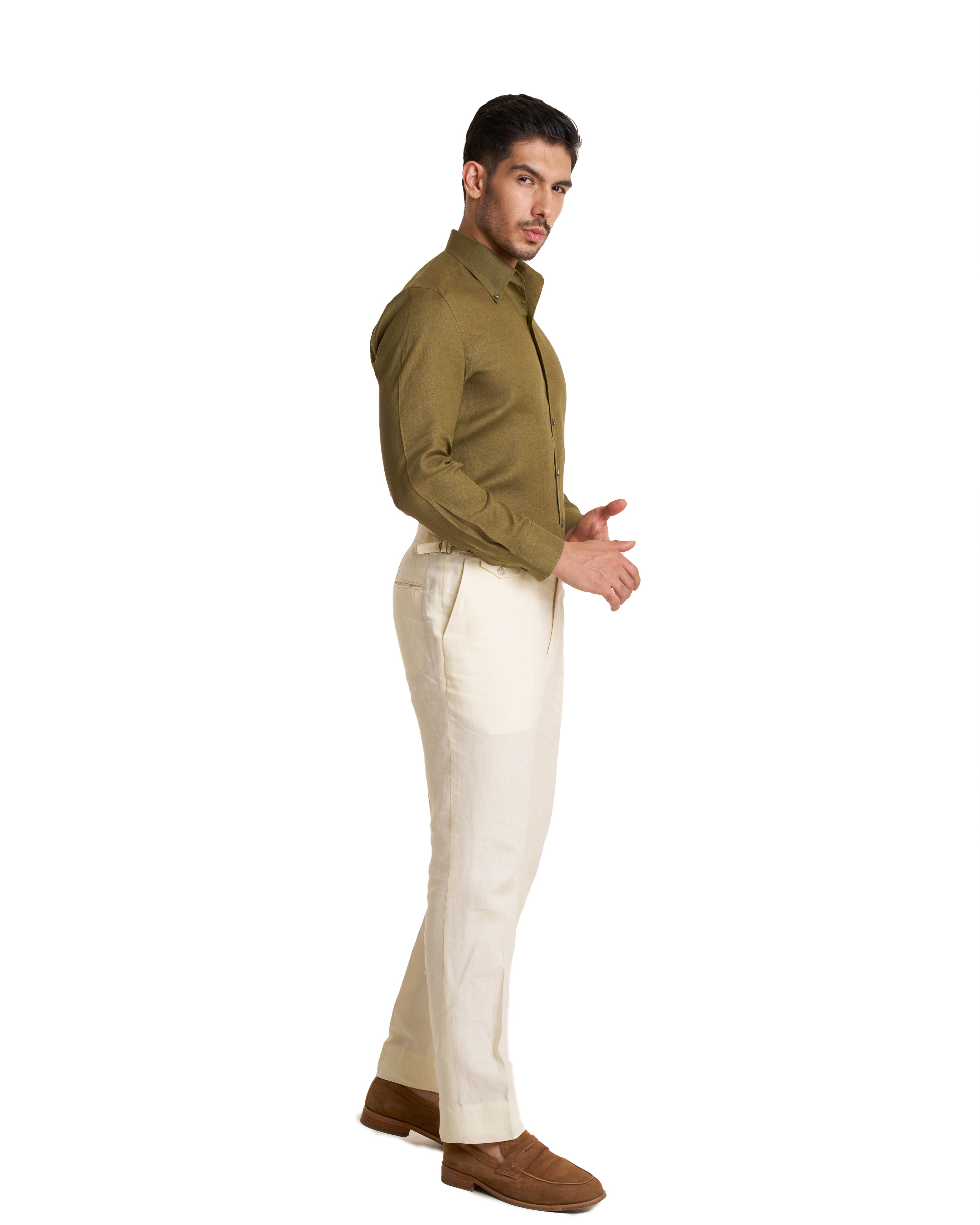 La chemise à boutons en lin irlandais