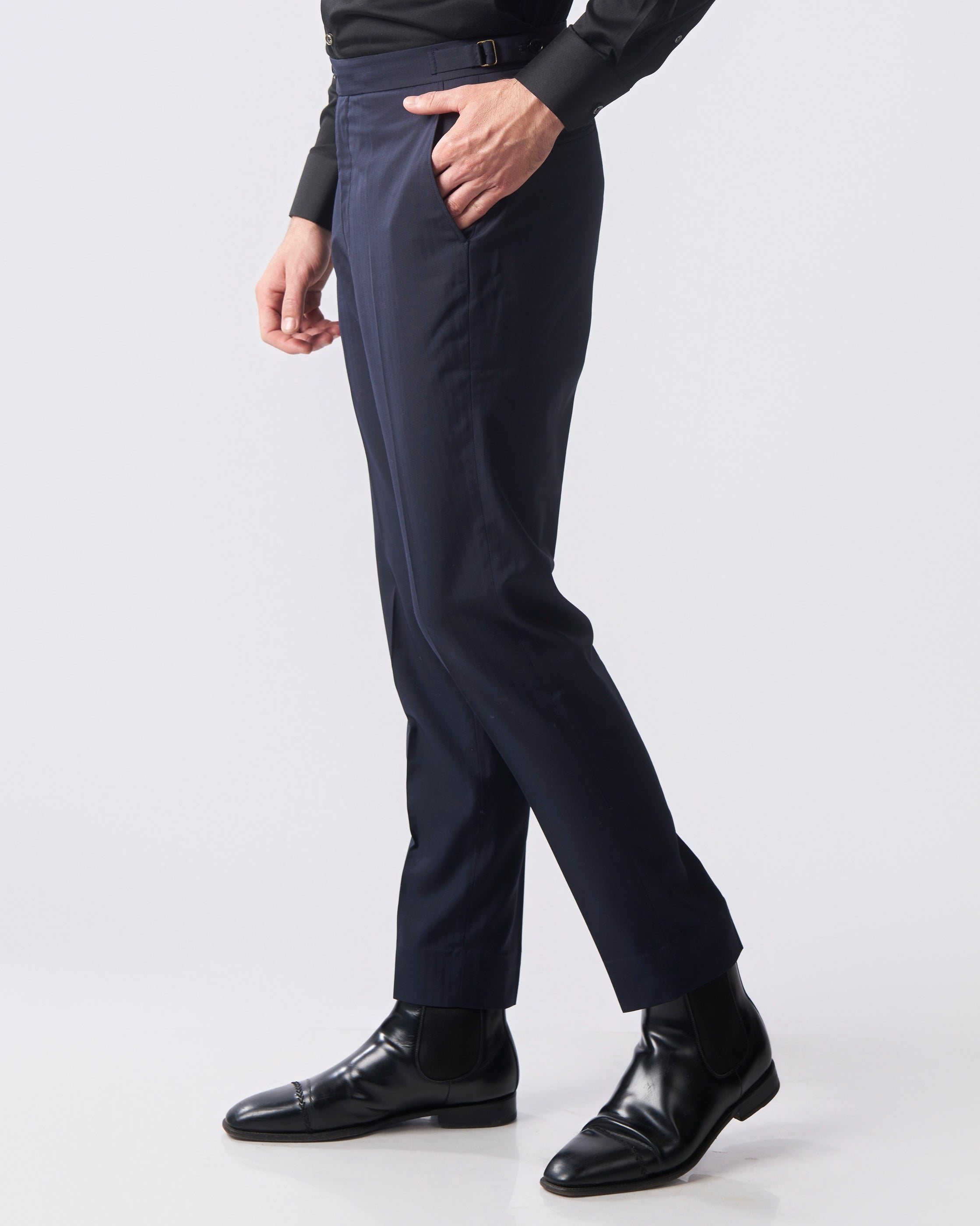 Pantalon tailleur Blu Marino