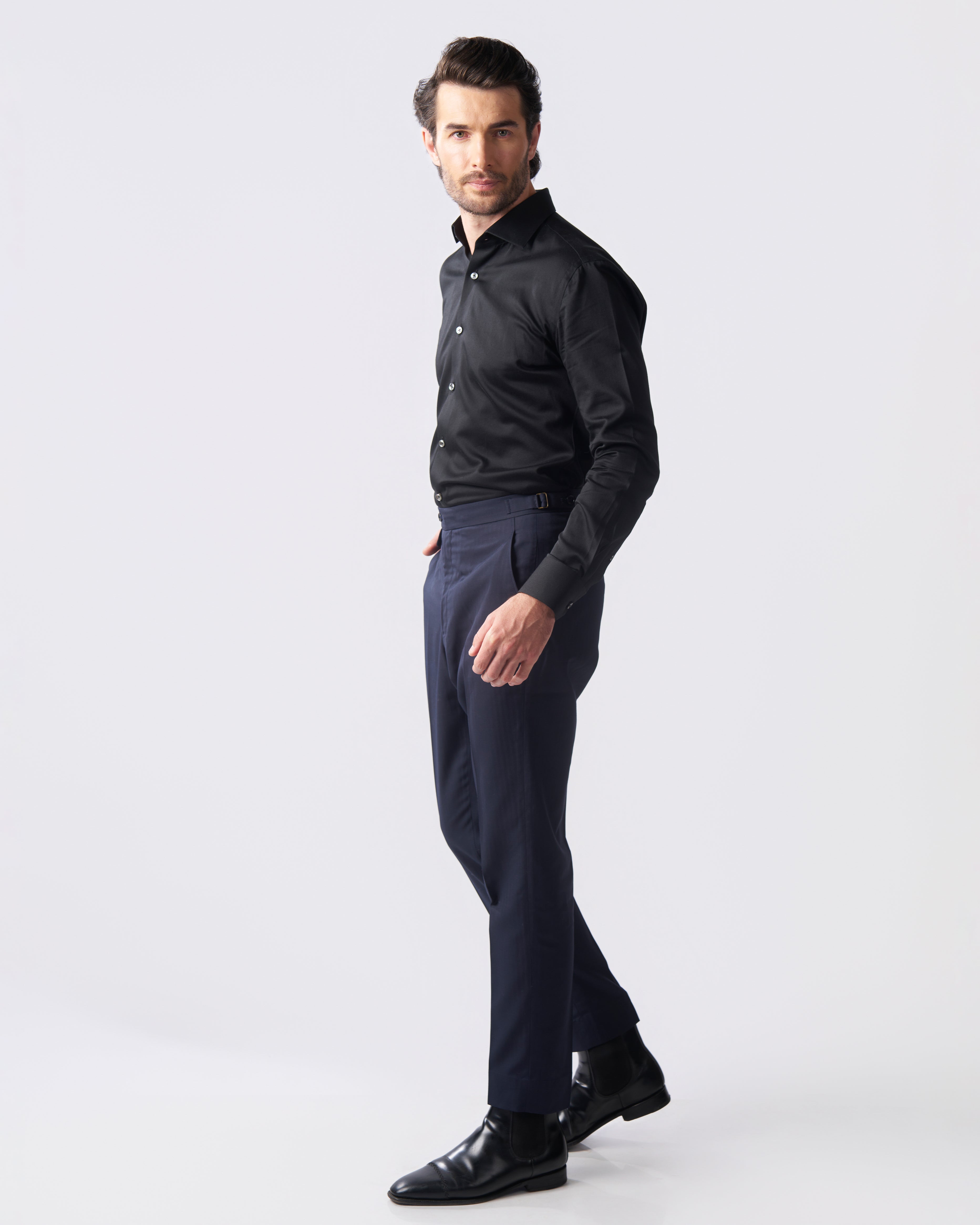 Pantalon tailleur Blu Marino