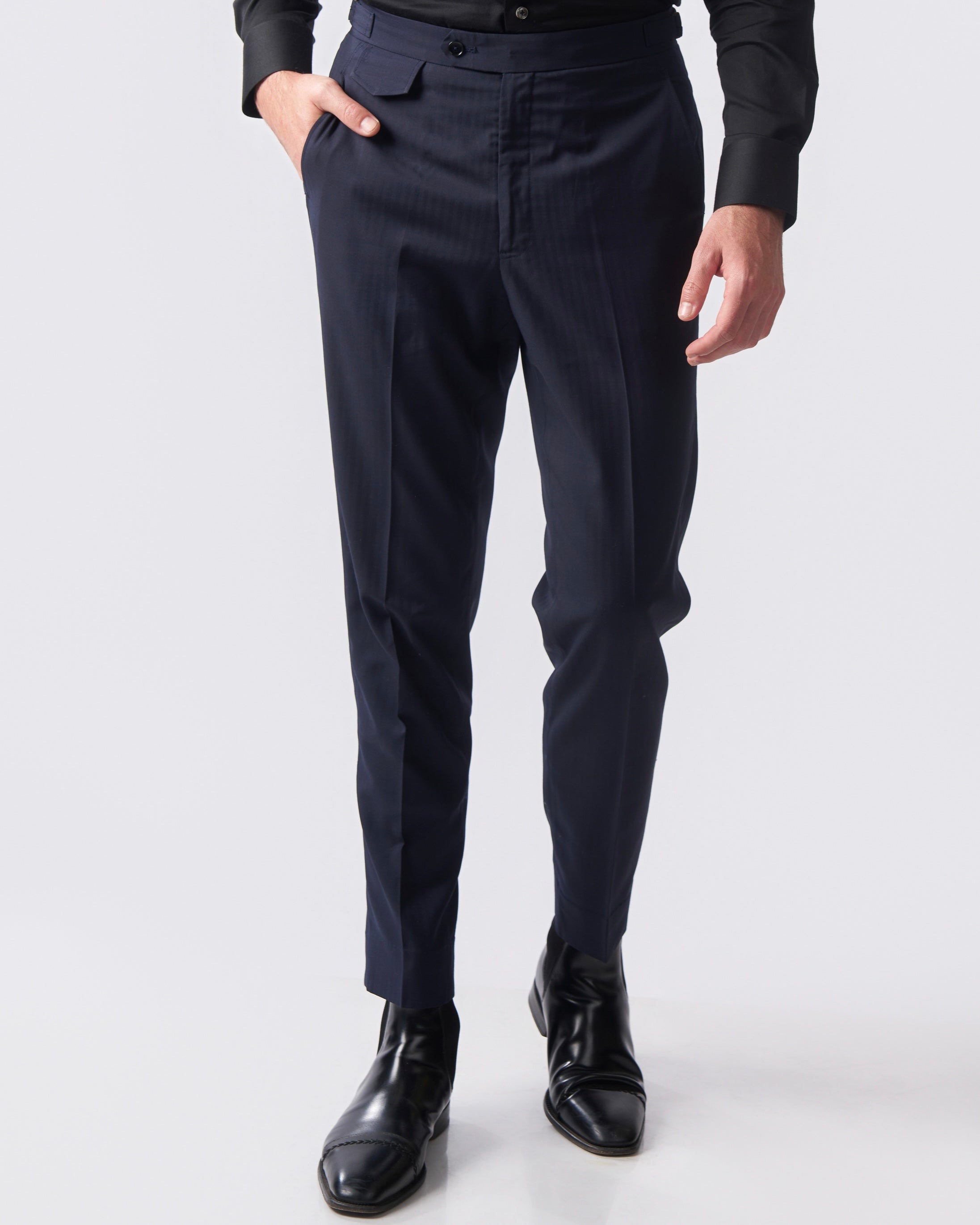 Pantalon tailleur Blu Marino
