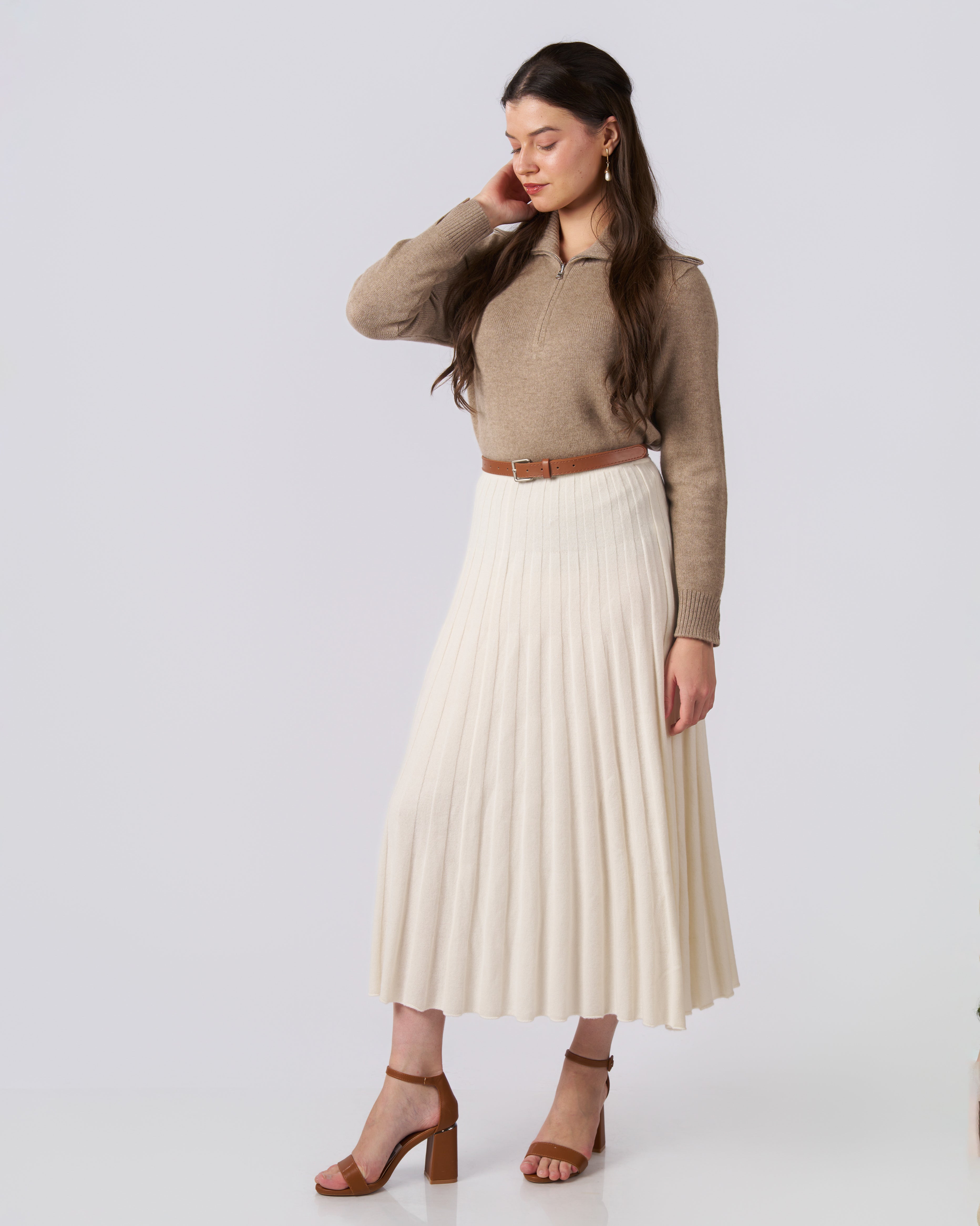 كنزة روش الكشميرية المحبوكة